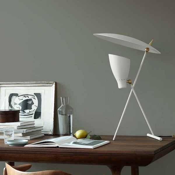 1950s Modern Italian Mid Century Stilnovo Style Desk or Table Lamp Study Lamp