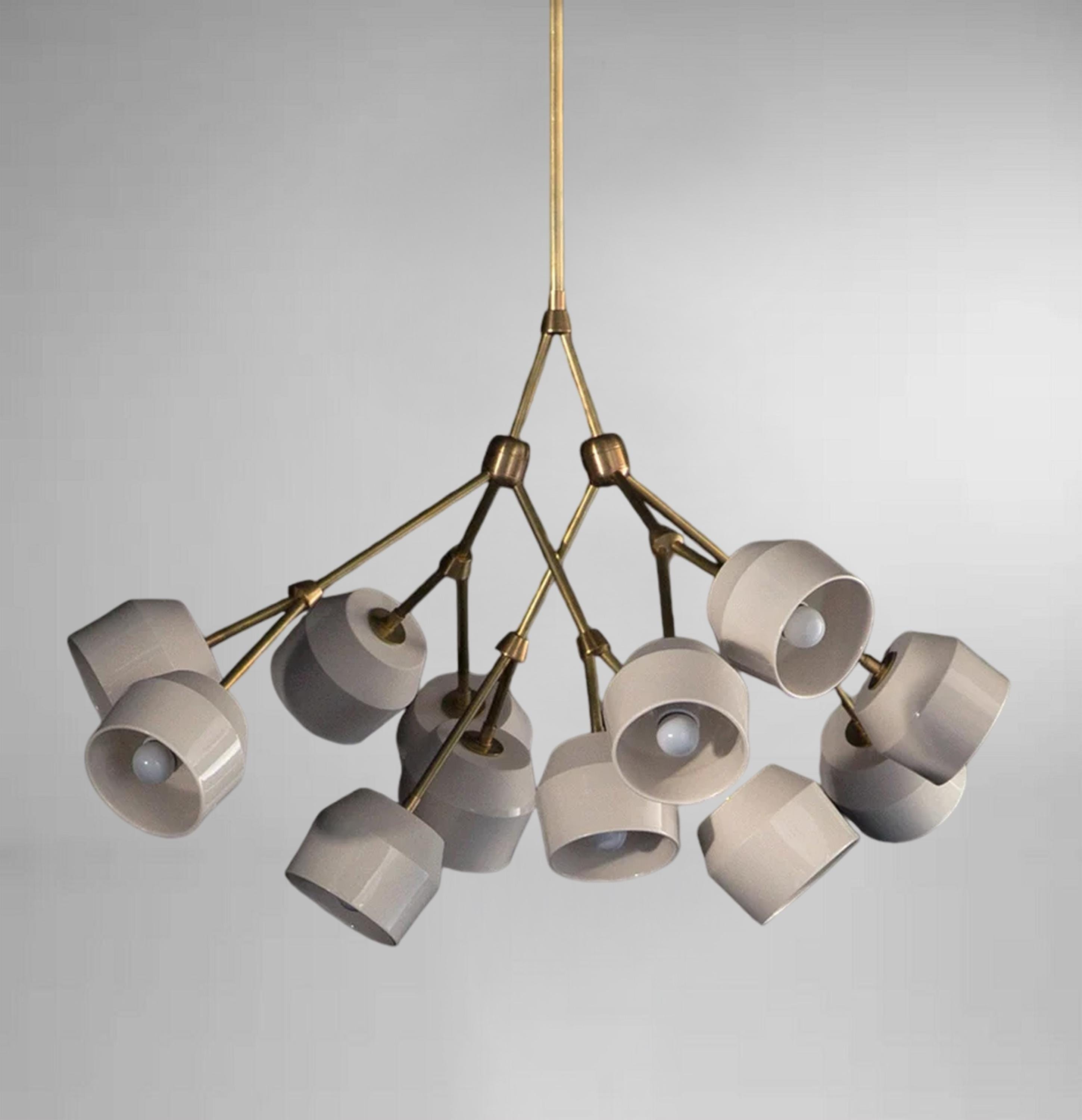 スプートニクシャンデリア：ミッドセンチュリーイタリア製真鍮製