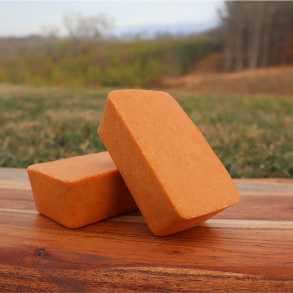 Orange Turmeric Spa Bar- salt bar, turmeric soap, all natural, orange essential oil soap