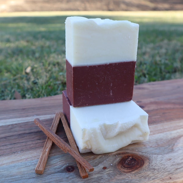 Warm Sandalwood Artisan Soap- all natural soap, cold process soap, sandalwood soap