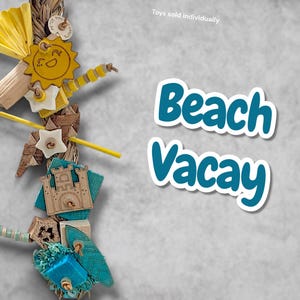 Seagrass Shredders Parrot Toy | Safe bird toy Beach Vacay