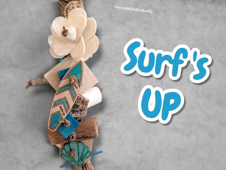Seagrass Shredders Parrot Toy | Safe bird toy Surf's Up