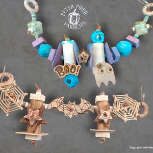 Parrot Balsa Banner | Holiday Bird Toy | Parrot Hanging toy