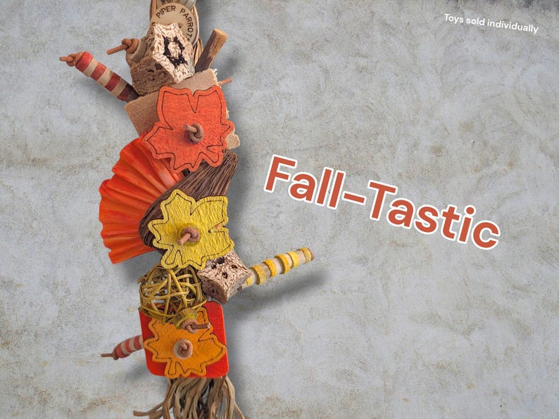Seagrass Shredders Parrot Toy | Safe bird toy Fall-Tastic