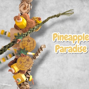 Seagrass Shredders Parrot Toy | Safe bird toy Pineapple Paradise