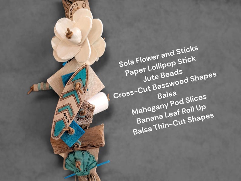 Seagrass Shredders Parrot Toy | Safe bird toy image 9