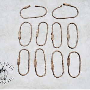 Bird/Small Animal Toy Cable Clip | Safety Pear Link | Stainless Hanging Loop