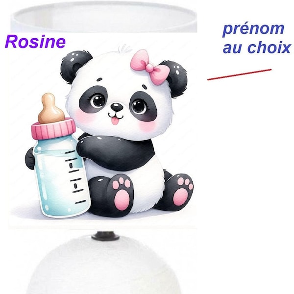 Lampe de chevet Personnalisable, pour les bébés Panda.