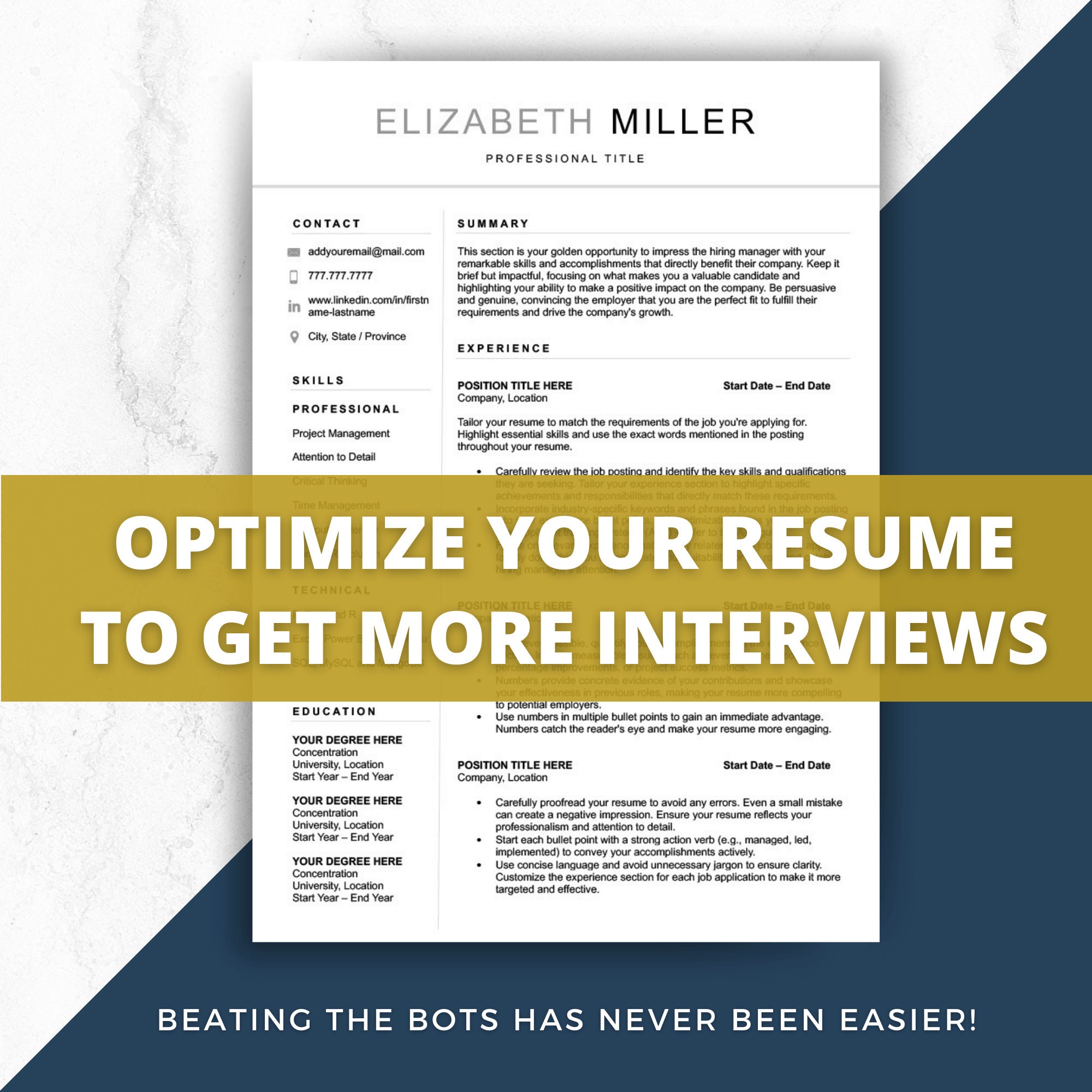 Ats Friendly Resume Guide Cv Job Application Guide Job Career Ats Friendly Resume Guide Cv Job Application Guide Job Career