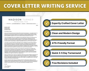 Professional Cover Letter Writing Service Custom Cover Letter for Target Role Job Hunting Quick Turnaround Writing Tailored & ATS-Friendly