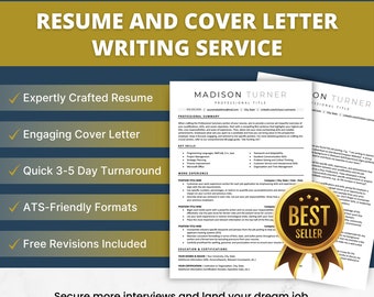 Professional Resume and Cover Letter Writing Service Custom CV for Target Role Job Hunting Quick Turnaround Writing Tailored & ATS-Friendly