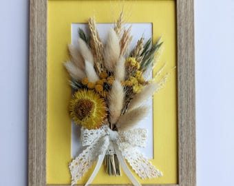 Dried Flower Wall Art in Gift Box, Cubicle decor