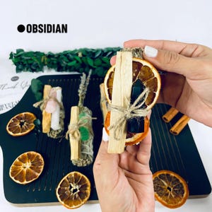 Individual Set or Complete Bundle Sacred Palo Santo, Smudge Sage, Crystals & Botanicals for Spiritual Cleansing, Healing Spiritual Balance