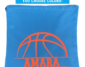 Basketball personalisierte Tasche für Basketball individuelle Spielername Tasche personalisierter Cinch Sack für Basketball Cinch Sack individuelles Geschenk