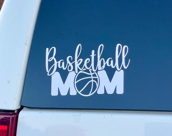 Basketball mom decal, basketball mom sticker, car decal for basketball, window sticker for basketball mom, basketball mom