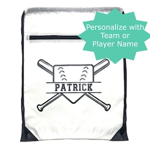 Baseball personalisierte Tasche für Baseball Angepasste Spielernamen-Tasche Personalisierter Cinch-Sack für Baseball-Cinch-Sack Teamname-Kordeltasche