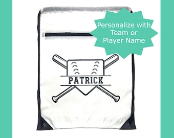 Baseball personalisierte Tasche für Baseball Angepasste Spielernamen-Tasche Personalisierter Cinch-Sack für Baseball-Cinch-Sack Teamname-Kordeltasche