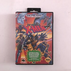 X-Men セガ ジェネシス 1993 カートリッジ ビデオゲームとオリジナルケース 未テスト