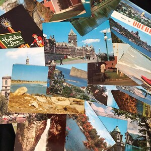 Canadian Post Card Lot (28 Cards in Lot) 1950s - 1980s Posted Stamped