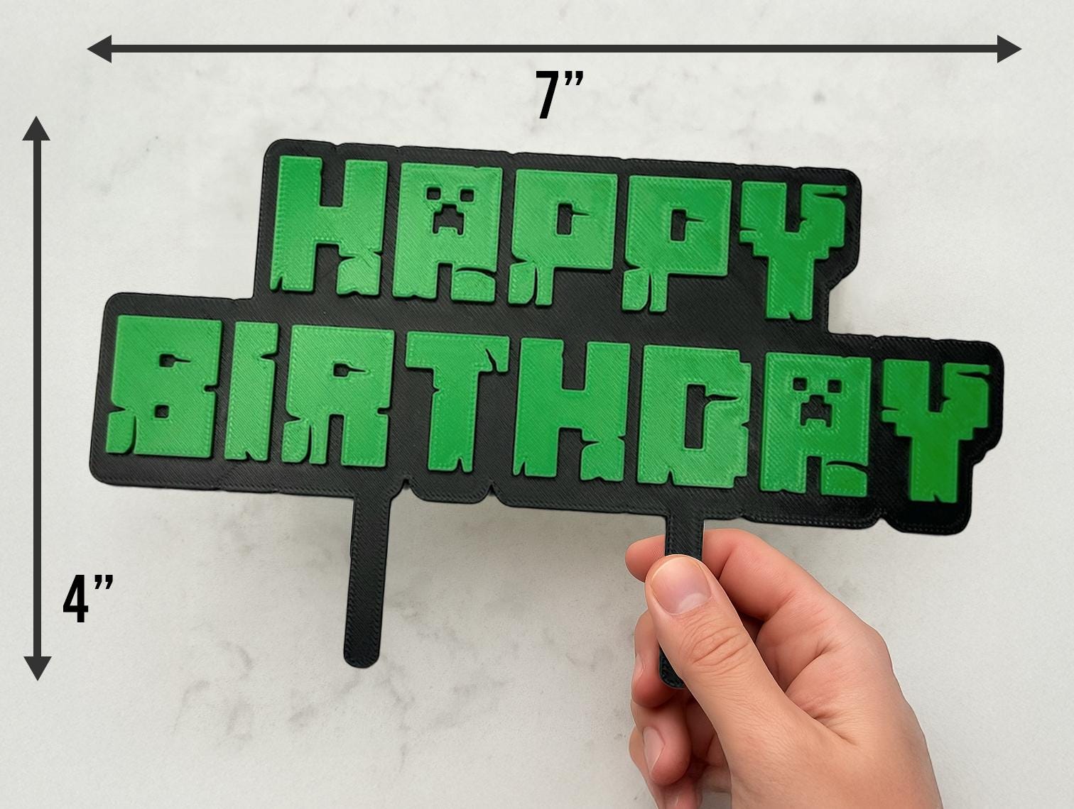 Minecraft Gamer Cake and Cupcake Toppers