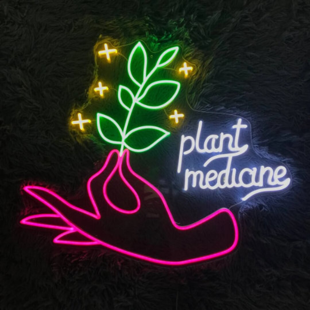Plant Medicine Neon Sign Plant Neon Sign Witchy Neon Sign Etsy