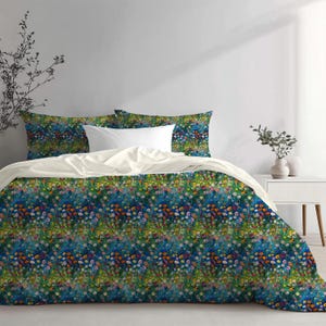 Monet Wildflower Garden Floral Duvet Cover, Women&#39;s Quilt Cover, William Comforter, Cottage Bedding, Home Bedroom Decor, Floral Pillow Case