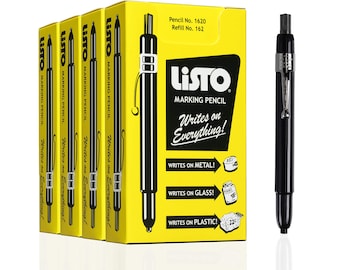 Listo 1620 Chinagraph mechanical pencil, Black, Refillable, Single Pencil