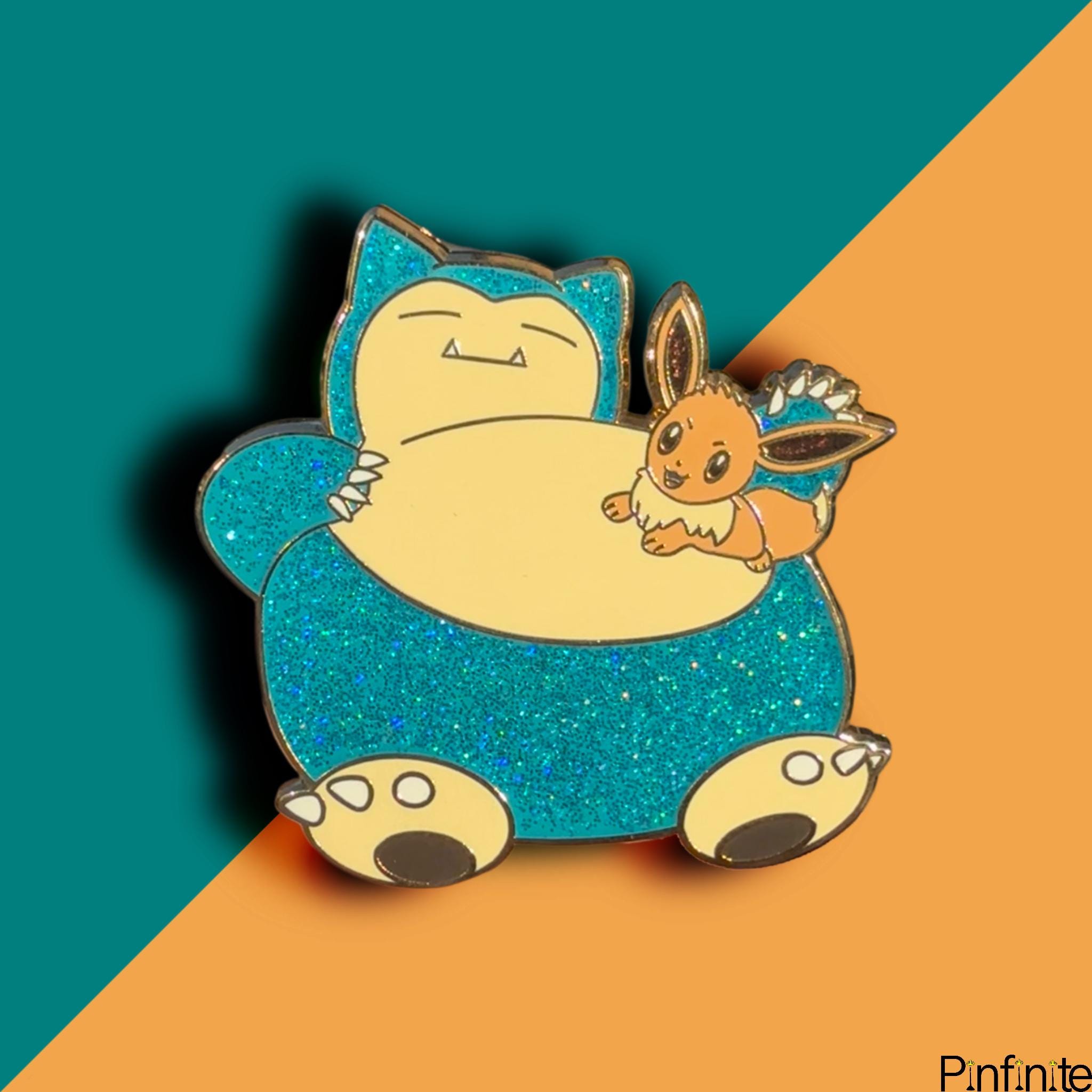 Snorlax & Eevee Tag Team Hard Enamel Pin