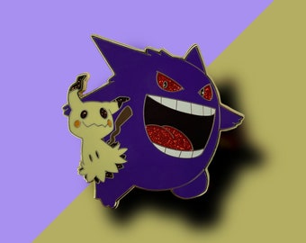 Gengar & Mimkyu Tag Team Hard Enamel Pin