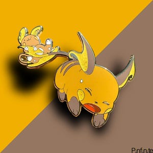 Raichu & Alolan Raichu Tag Team Hard Enamel Pin