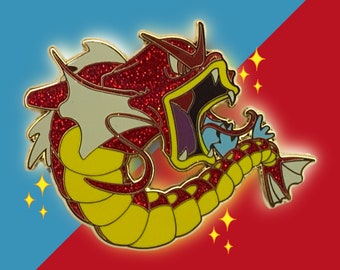 Gold Star Gyarados Hard Enamel Pin
