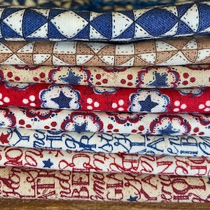 My Country by Kathy Schmitz for Moda. Bundle of 8 Fat Quarters.