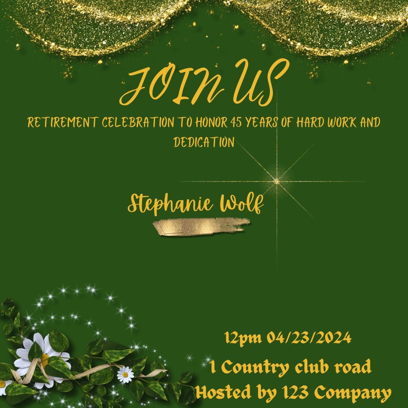 Retirement Invitations Etsy