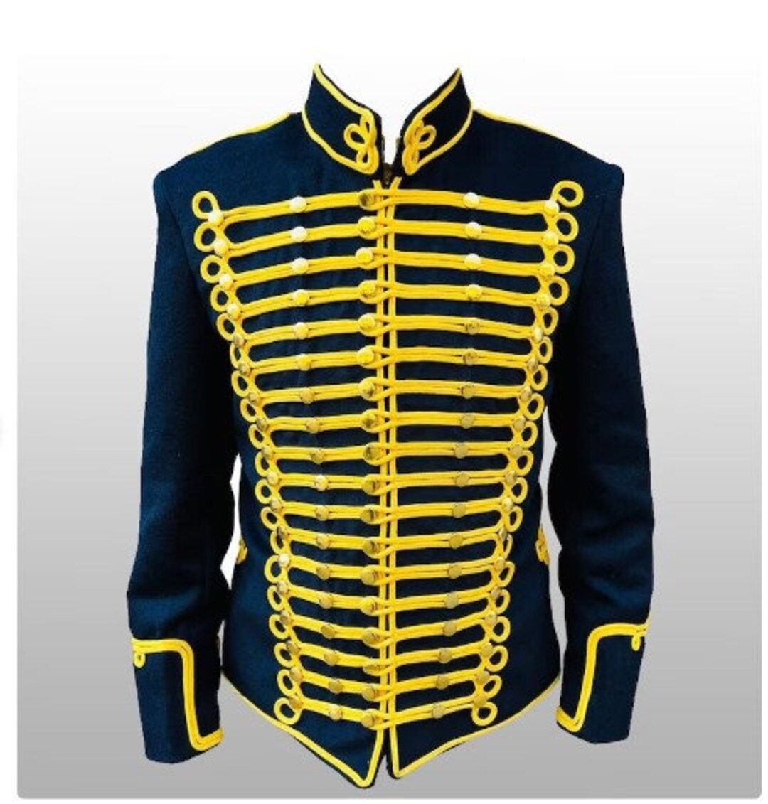 Navy Blue Hussars Jacket Blue Hussars Tunic Jacket Military Etsy