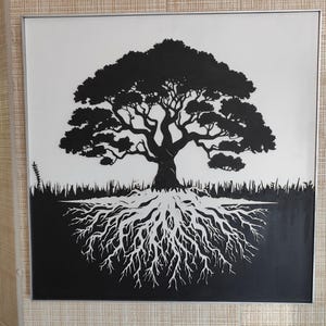 Livets träd med rötter - Layered laserskärningsfil | svg dxf ai pdf lgbr