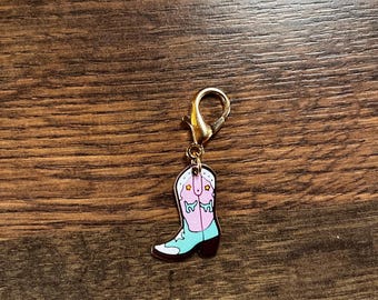 Cowgirl boot keychain