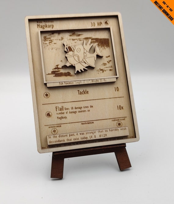 Magikarp #129 Pokemon TCG Card Svg/ai/dxf | Fan-made Wooden Trading Card  Design + Free Stand | Laser Cut Engraving Digital Files Download - Etsy  Canada
