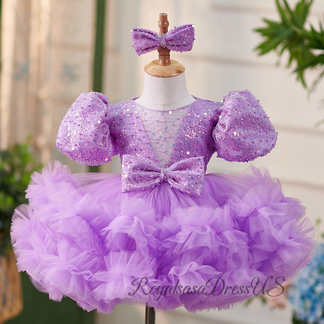Dreamy Violet Pageant Dress for Baby Girl Fluffy Tutu Dress Etsy