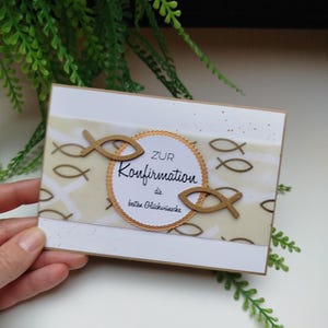 Karte zur Konfirmation, Konfirmationskarte, liebevolle Handarbeit
