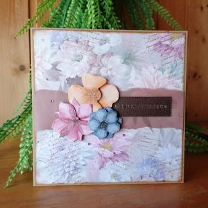 Vintage Karte zum Geburtstag, Geburtstagskarte im Shabby Chic Look, liebevolle Handarbeit, ein wunderschönes Unikat