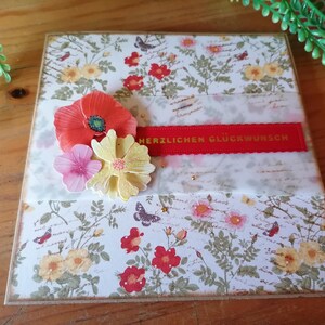 Vintage Karte zum Geburtstag, Geburtstagskarte im Shabby Chic Look, liebevolle Handarbeit, ein wunderschönes Unikat