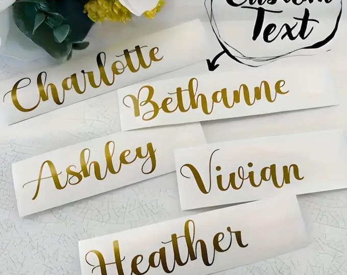 Featured listing image: Custom Name Decal: Bridesmaid Proposal, Wedding Favor Label