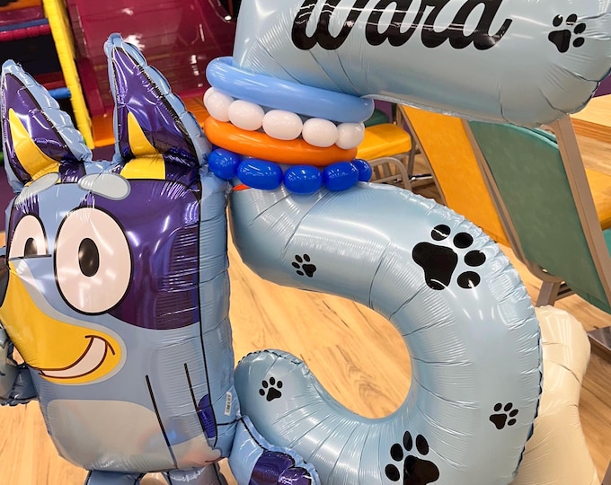 Featured listing image: Personalized Name Vinyl Sticker for Balloons: DIY Birthday Decal