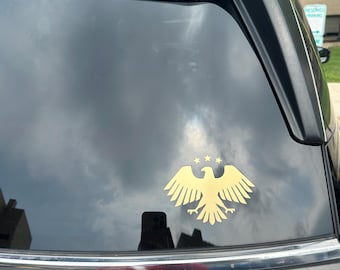 New Syria Logo Car Sticker – Golden Vinyl for Window or Body – 3 Sizes