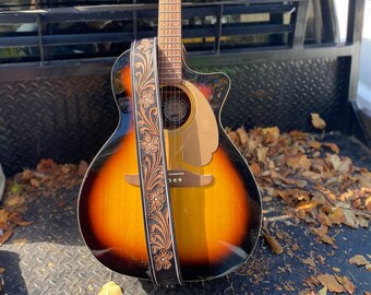 Custom Tooled Leather Guitar strap