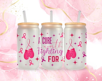Breast Cancer, Awareness,16oz Glass Libbey Cup