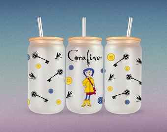 Coraline 16oz Libbey Frosted Cup, Sublimation