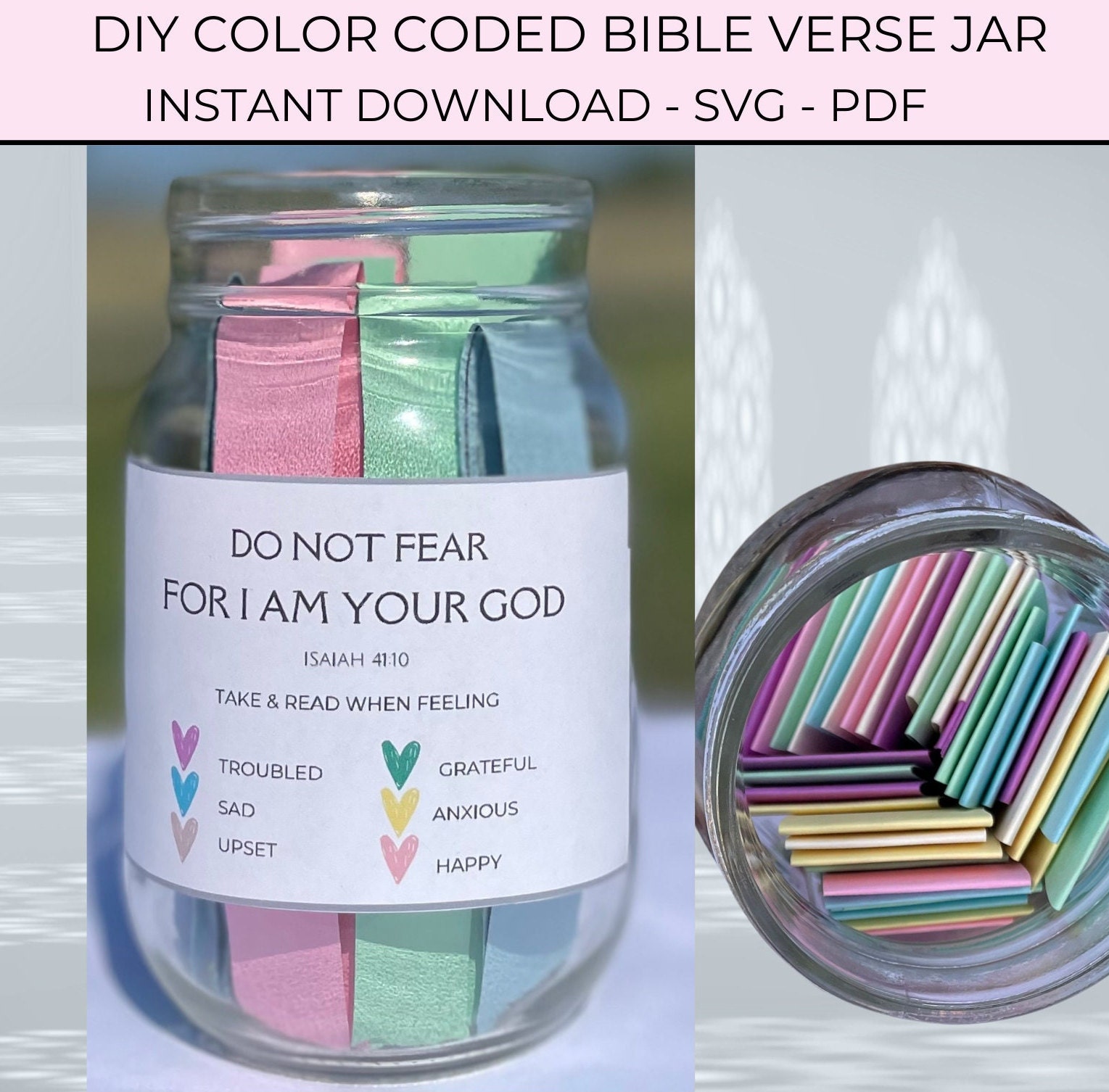 Christian Bible Verse Jar: DIY Emotional Support Gift (digital Download ...