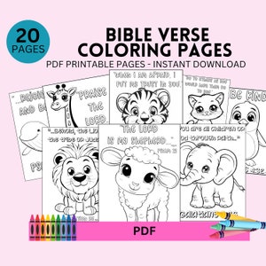 Christian Bible Verse Coloring Pages: Homeschool Sunday School (PDF)