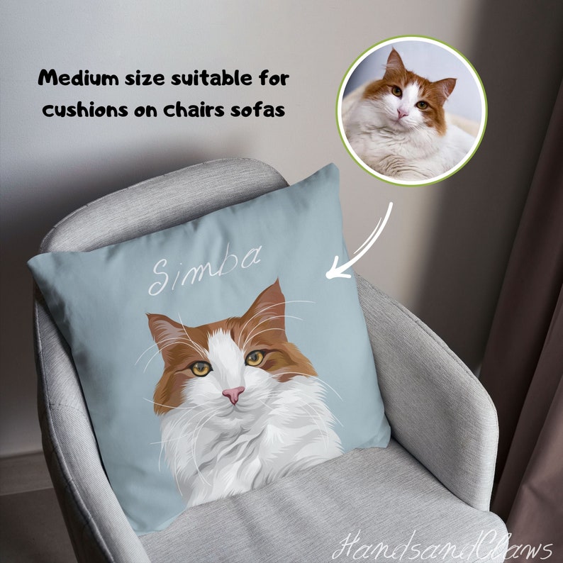 Custom Pet Portrait Pillow & Name,personalized Pet Pillow Dog Drawing